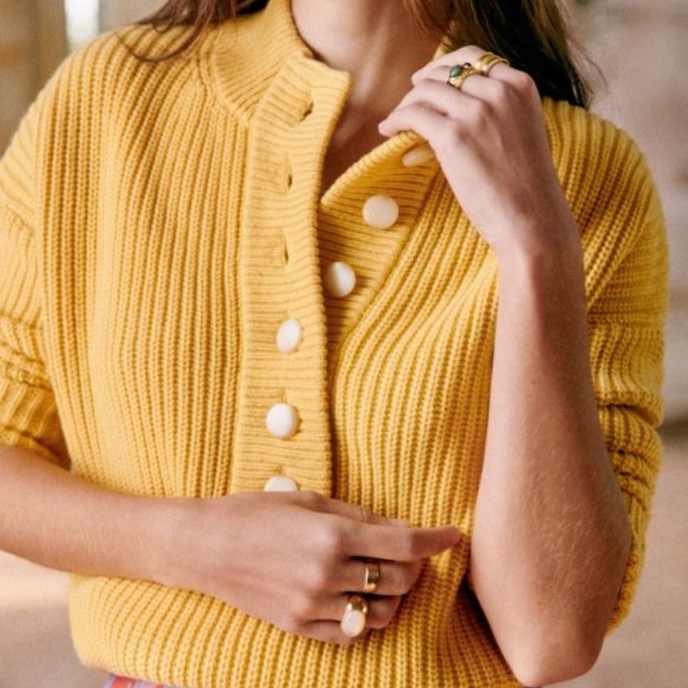 Sézane Lucas Jumper - Yellow. Size M.